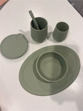 Silicone Baby Dining Set - Sage Green